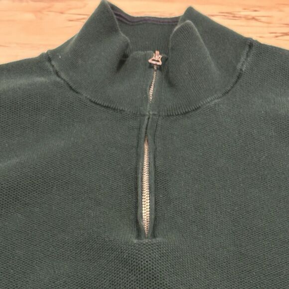Polo by Ralph Lauren Men 2XLT Sweater 1/4 Zip Knit Long Sleeve Dark Green - Picture 4 of 9
